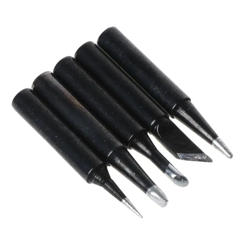 BENGU 5 Pcs Lead-Free Soldering Solder Iron Tips 900M-T For Hakko 936 SAIKE 909D 852 936d