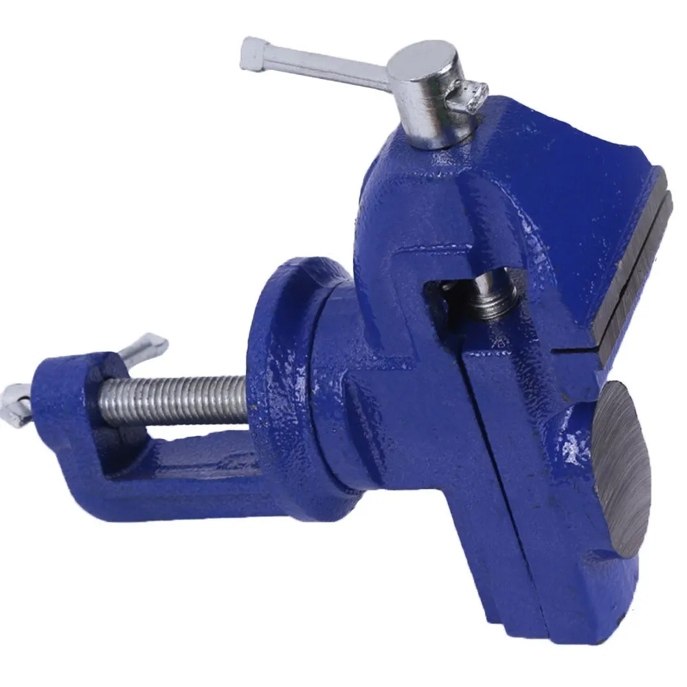 Morsa Mecânica para Mecânico Torno de Mesa com Base Giratória 360 Graus para Fixação Superior em Ferro Fundido