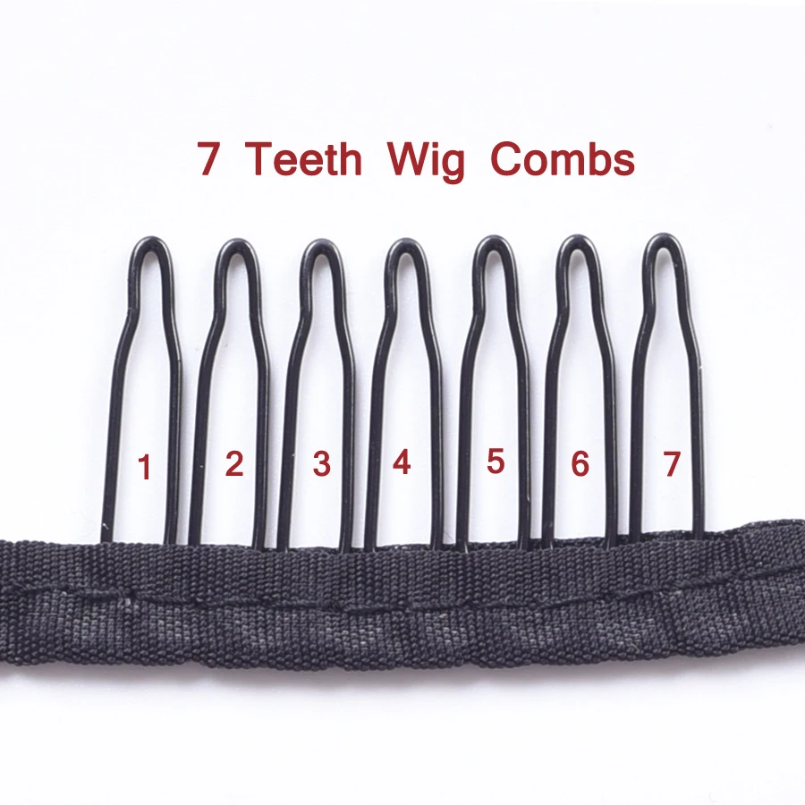 Hot Selling 50 pcs/pack Wig Combs For Making Wigs Quality Lace Wig Clips Steel Tooth Alileader Wig Making Accessories