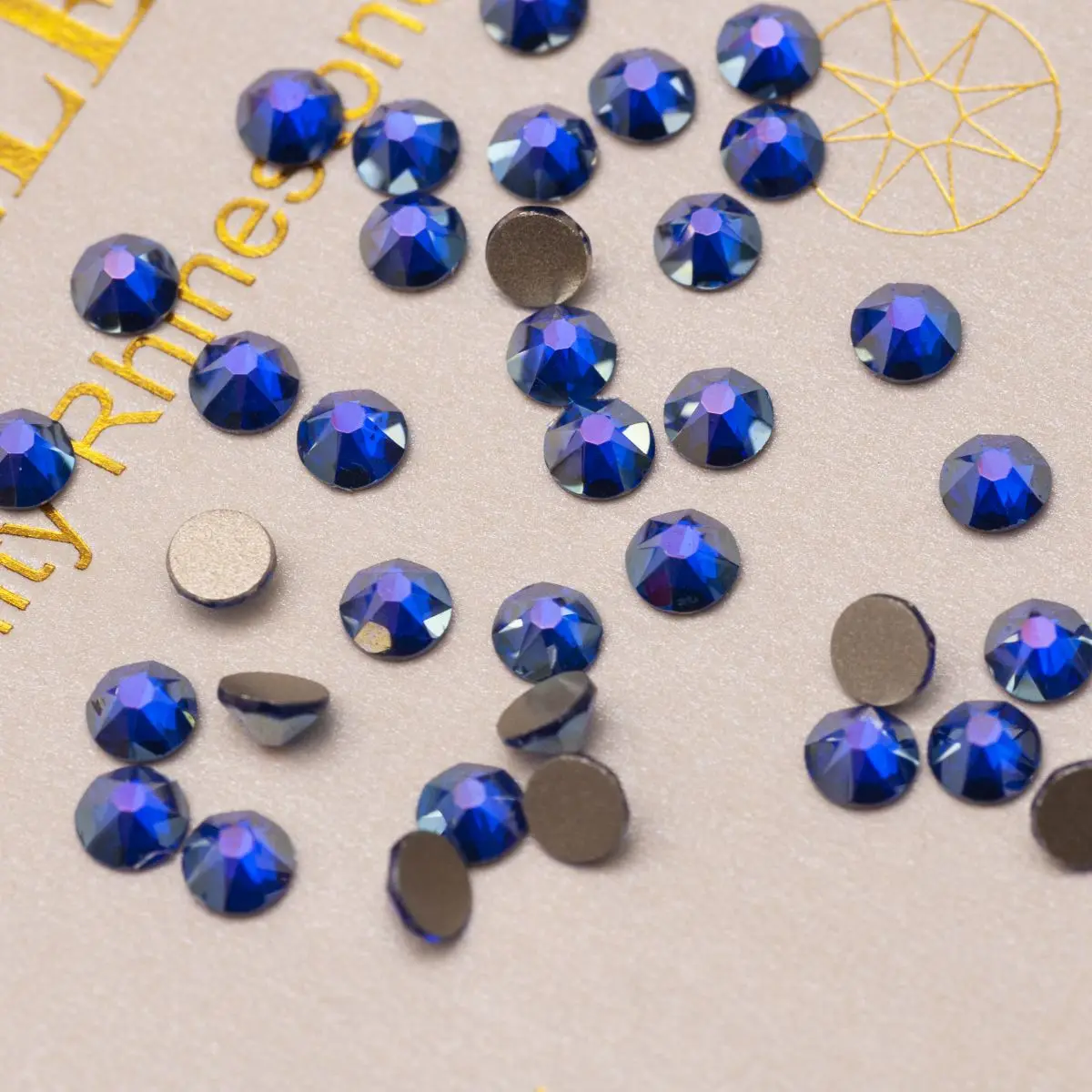 YANRUO 2088 Cold New Element AB Strasssteine, nicht heißklebend, flache Rückseite, SW Gems, zum Aufkleben auf Nägel, Kristalle für Bastelarbeiten – Detail 6