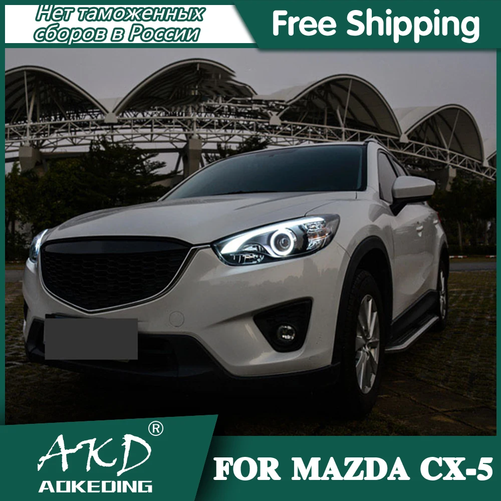 Headlights For Mazda CX-5 2012-2016 cx 5 DRL Day Running Light Head Lamp LED Bi Xenon Bulb Fog Lights Tuning Car Accessory