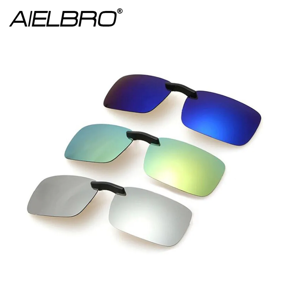 

Men Square Clip on Polarized Hiking Fishing Cycling Sunglasses Women Night Driving Glasses Sunglasses Clips for Myopic