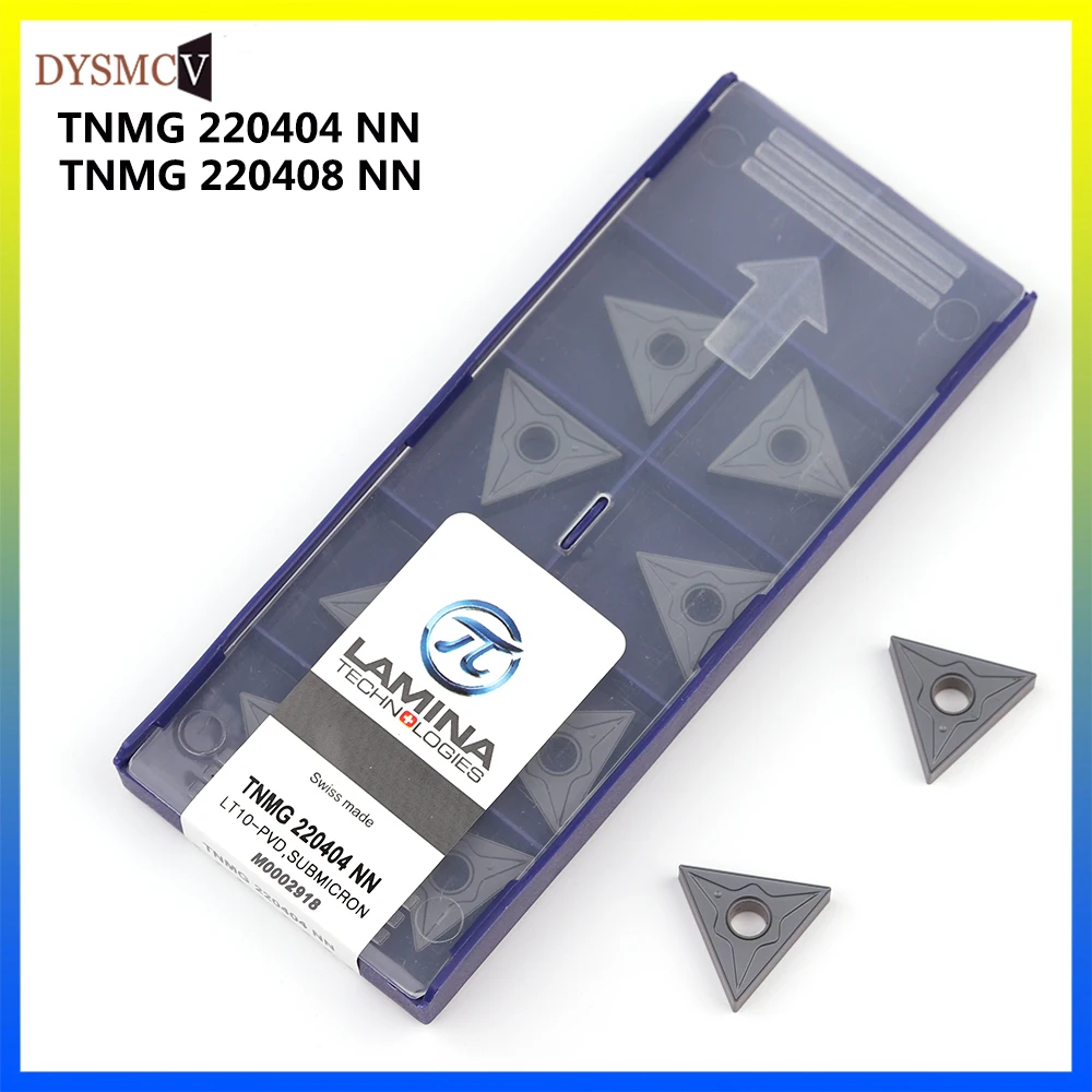 LAMINA 100% original TNMG220404 / 08 NN LT10 cylindrical turning tool TNMG 220408 PVD carbide blade lathe CNC milling cutter