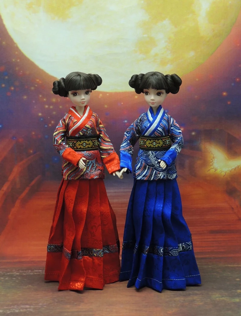 

OB27 Barbi blyth 1/6 Scale Figure Doll Clothes Accessories Court Ancient Costume Hanfu Samurai Suit For BJD/SD YOSD A0776