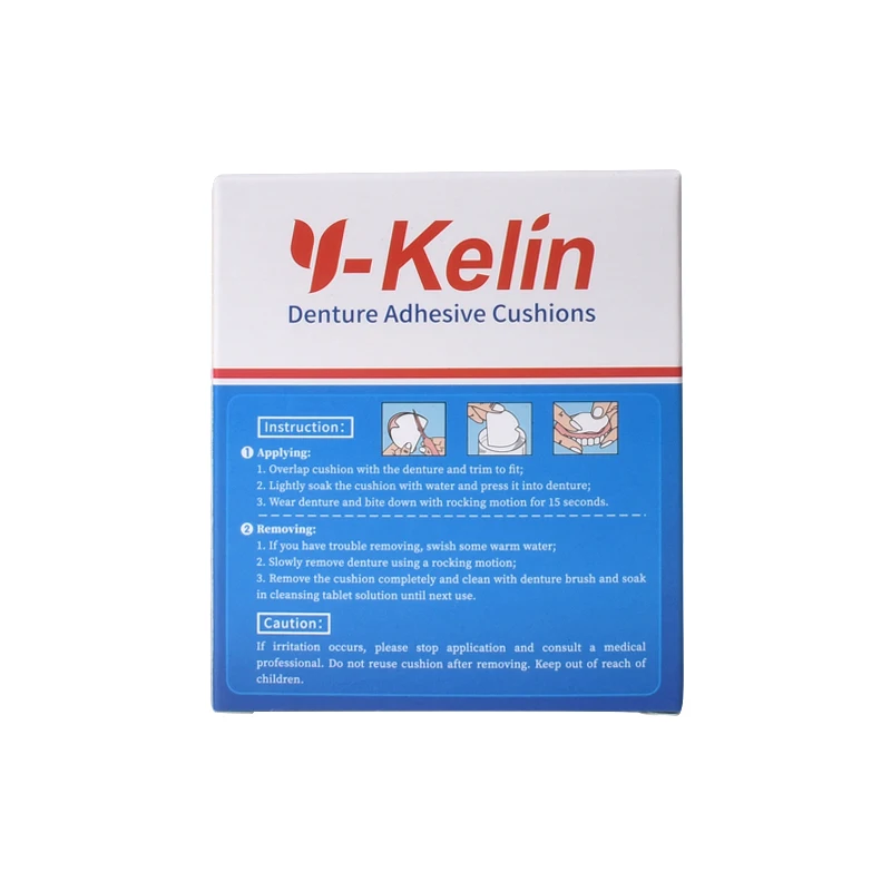 Y-Kelin Unteren Prothese Klebstoff Kissen 60 Pads Streifen (Pack von 2)