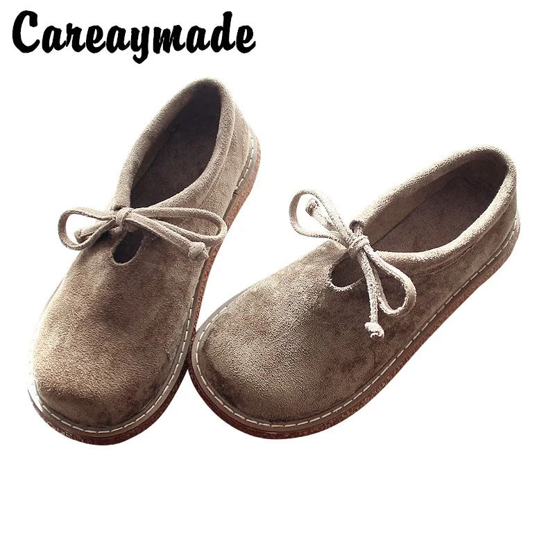 Careaymade-New chic big head shoes original shoes retro culture thick bottom muffin women\'s Casual shoes handmade shoes