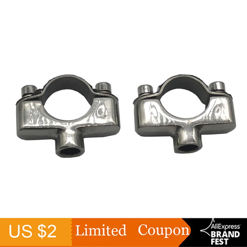 1Pair Stainless Steel CJK750 Motorcycle rear-view clamp For KC750 Dnepr KS750 K750 Ural Motorcycle Parts