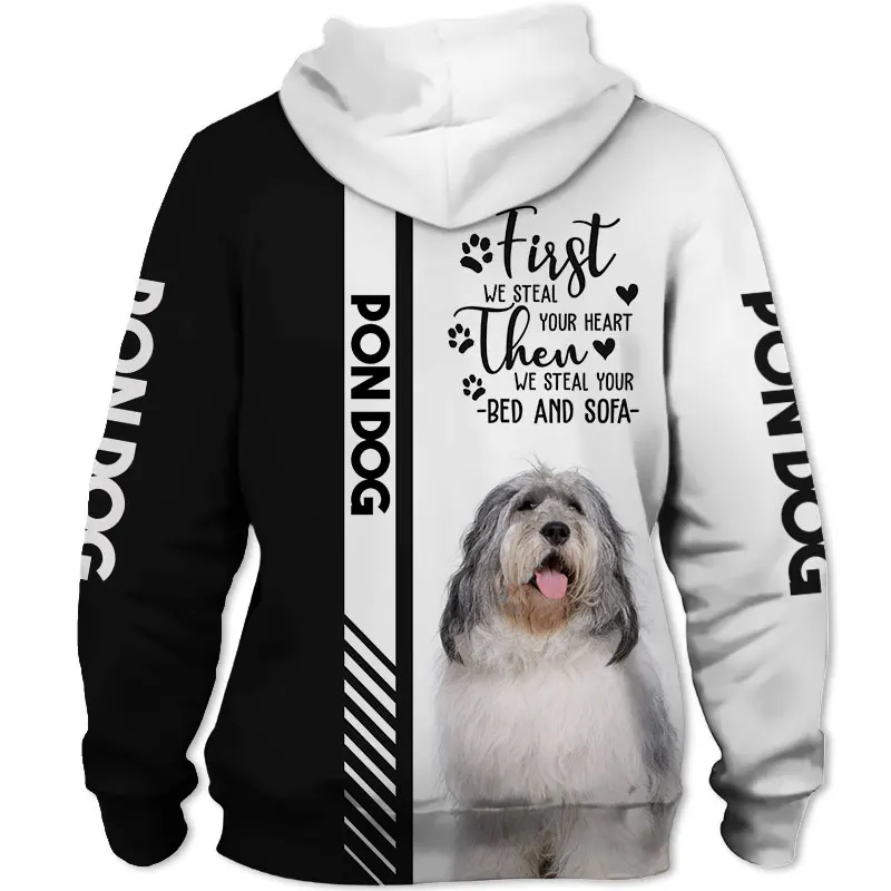 Polish Lowland Sheepdog Dog 3D Printed Unisex Deluxe Hoodie Men/Women Sweatshirt Streetwear Zip Pullover Casual Jacket Tracksuit