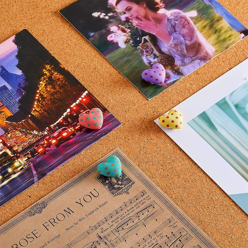 60 Pcs Purpsoe สีหัวใจ-เช่น Pushpins ชุดสำหรับโรงเรียน Bulletin Boards
