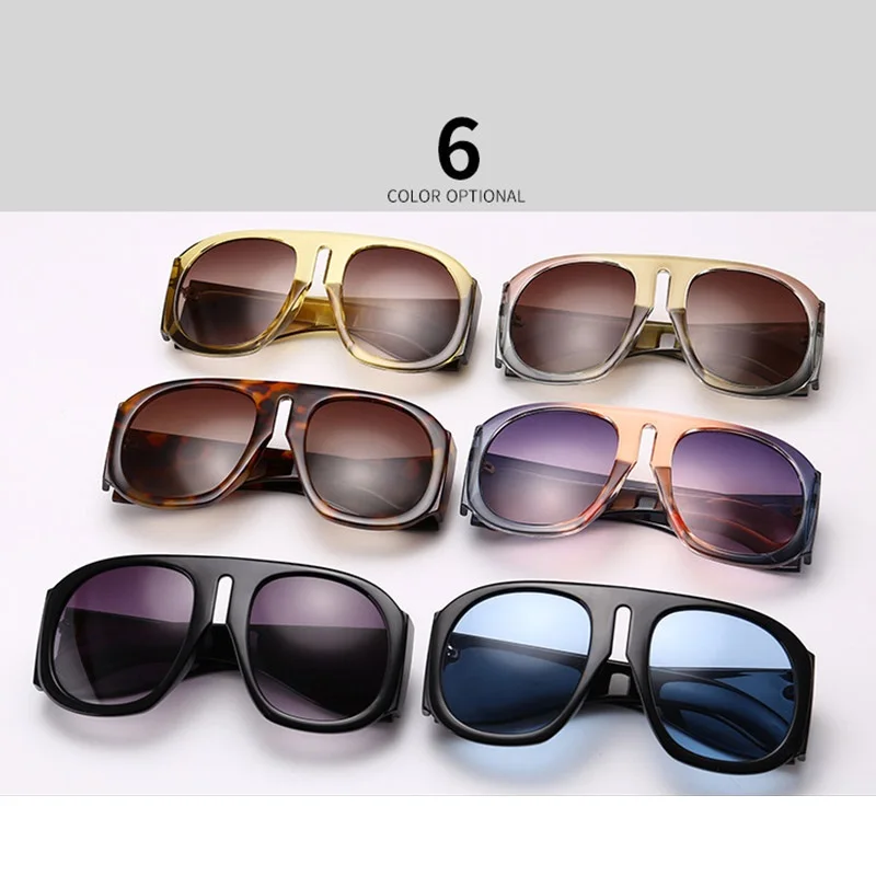 Celebrity Brand Luxury Sunglasses Women Oversized Glasses For Female Male Black Mask Wide Frame Sun Glasses Retro Shades UV400