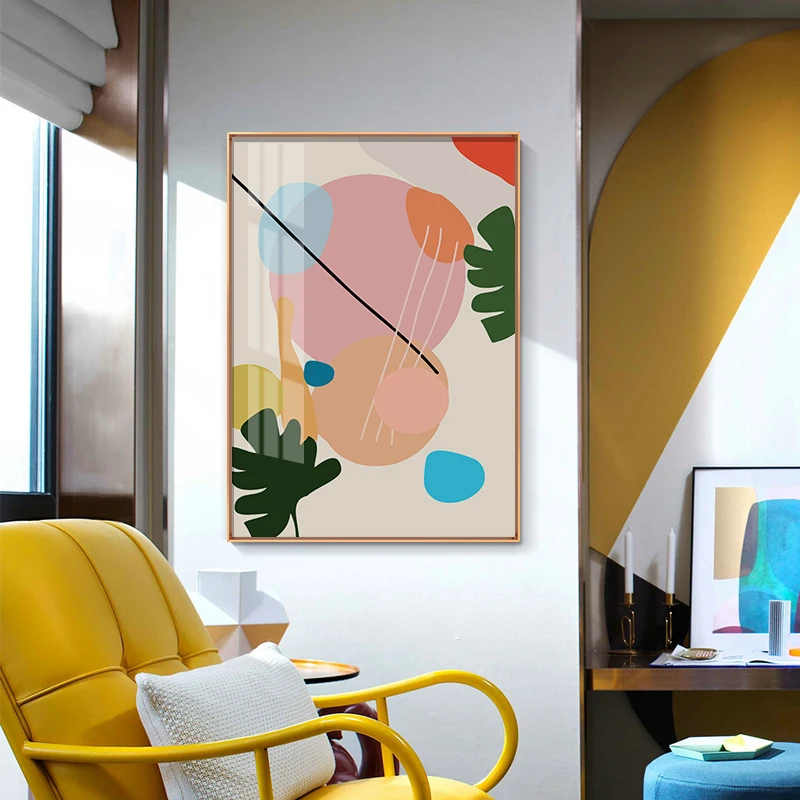 Modern Abstract Scandinavia Colorful Gallery Canvas Painting Wall Art Prints Posters Picture for Living Room Interior Home Decor