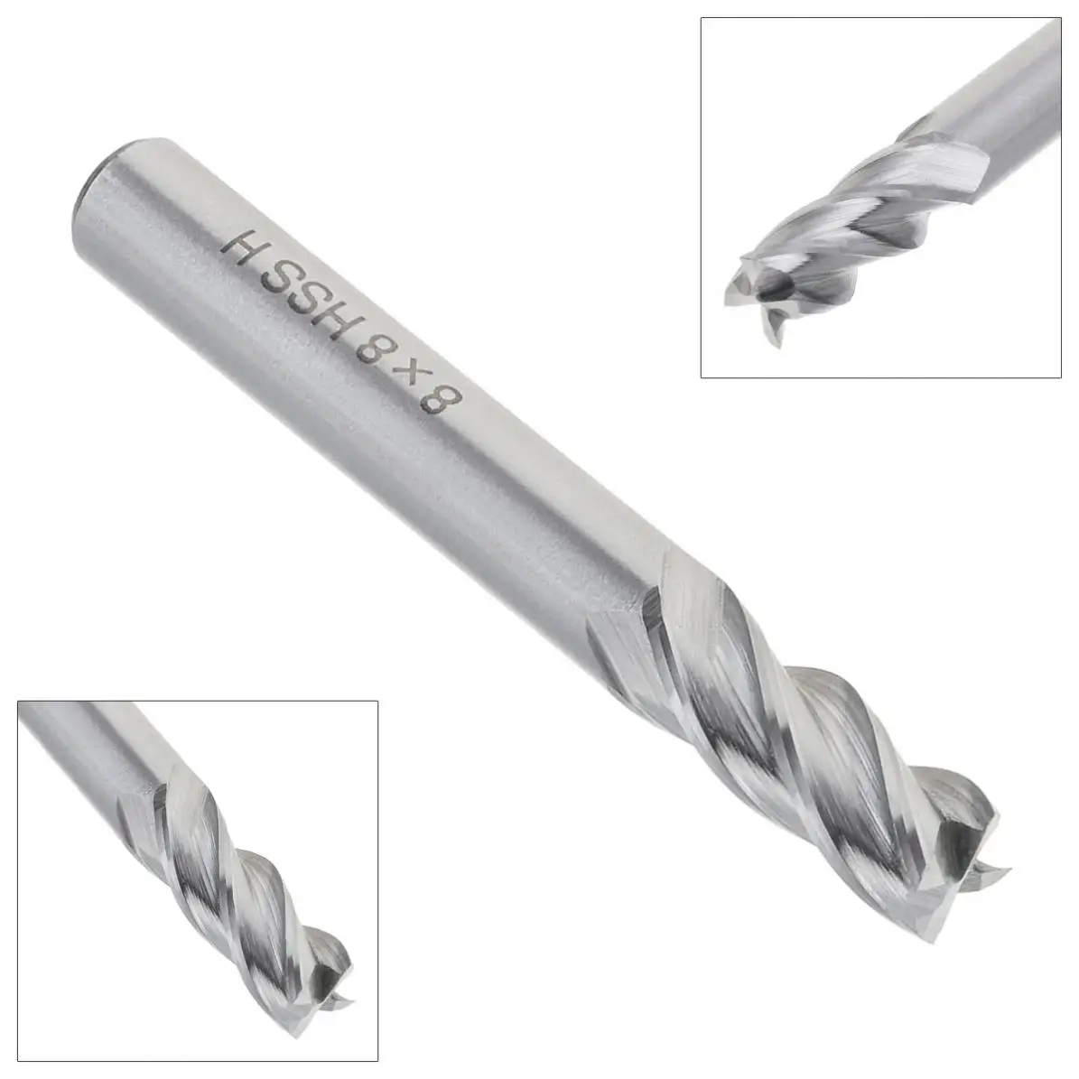 

2.5-8mm 4 Flute HSS & Aluminum End Mill Cutter with Extra Long Straight Shank for CNC Mold Processing Metal Milling Cutter