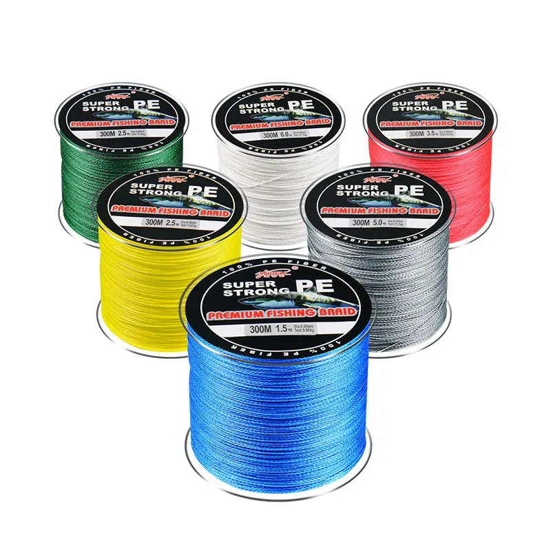 

4 Strands Braid Fishing line Anti-bite Super Strong PE Line10-80LB 300M Multifilament Fishing Wire Carp Fishing Accessories