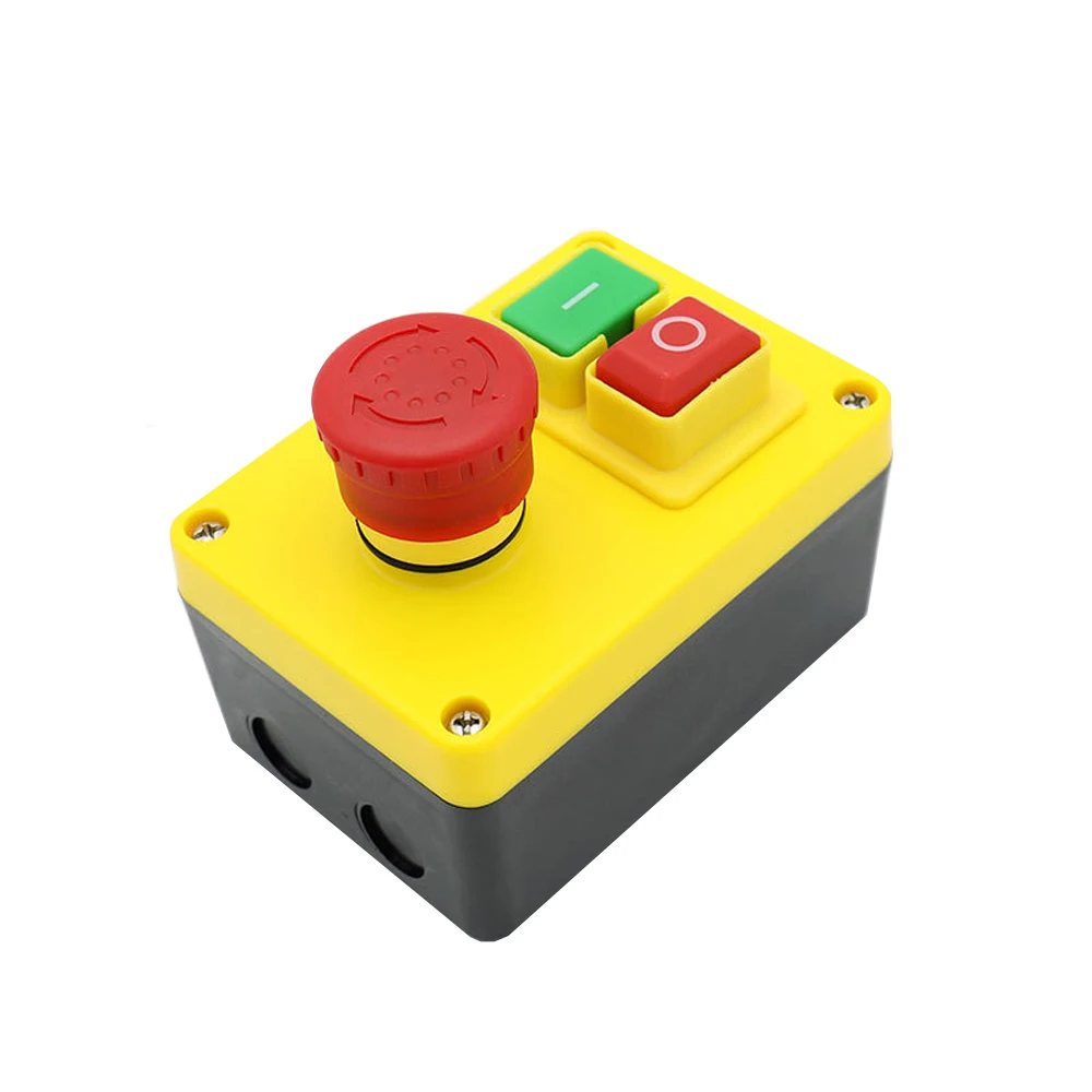 KEDU KJD17D-2 Electromagnetic Switch ON OFF Push Button Switches with Emergency Stop of Mounting Boxes AC 250V 16A CE