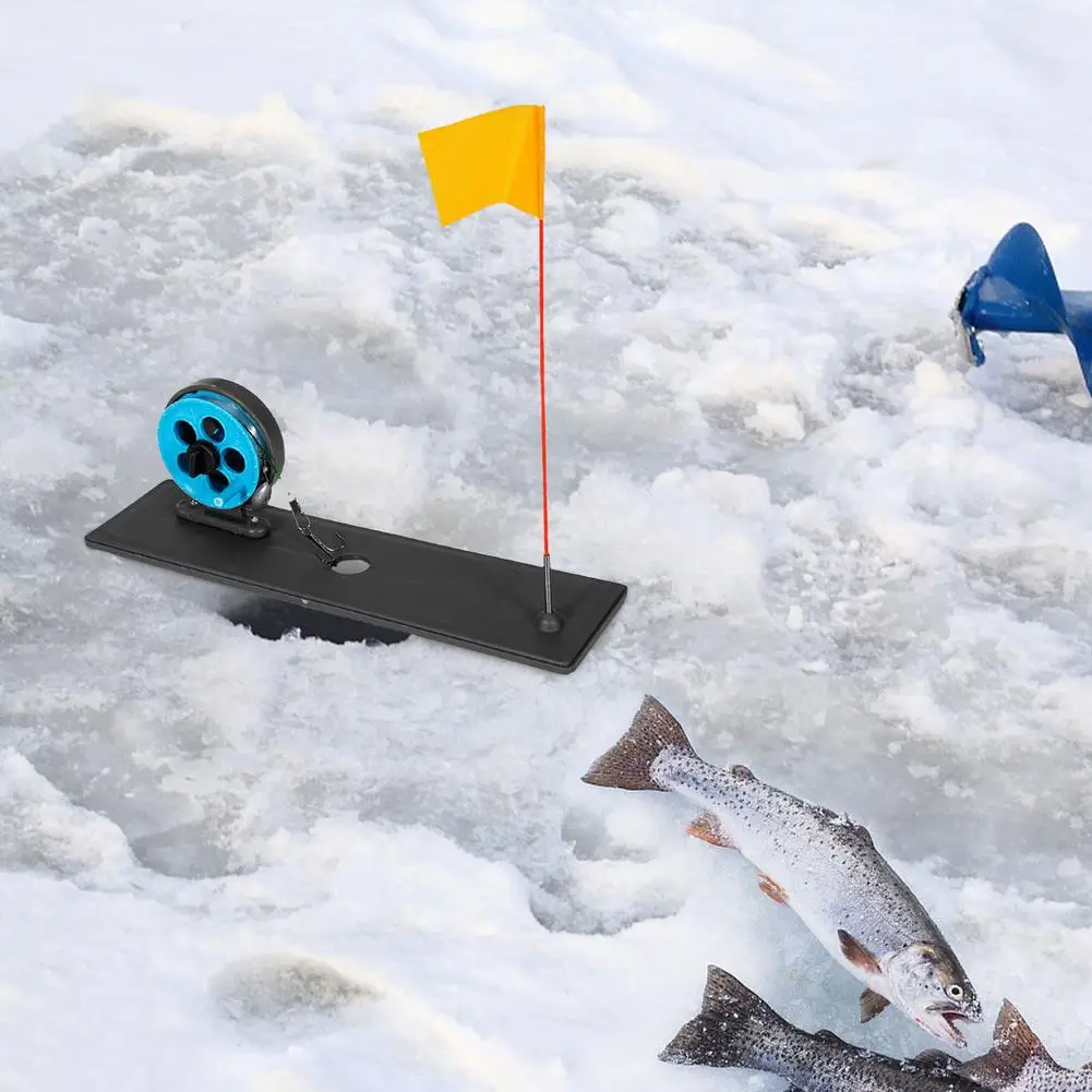 Ice Fishing Tip-up Winter Ice Fishing Rod Tip Up With Flag Pole Indicator Pole Fishing Accessories For Outdoor Winter Equipment