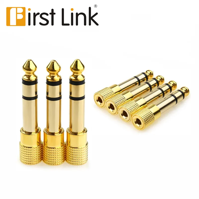 

1/4 inch to 3.5 mm stereo headphone adapter, suitable for audio connector cable, 3.5 mm (1/8 inch) female to 6.35 mm