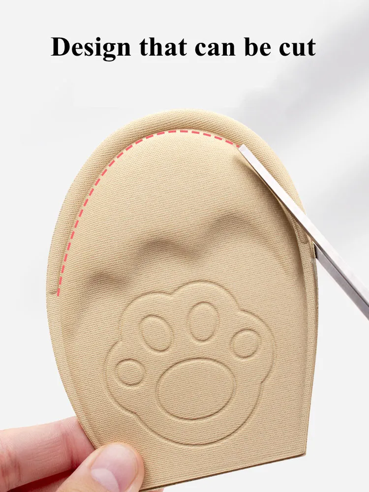1 Pair Soft Sponge Forefoot Cushion Pads, Toe‑Guard Half‑Size Shoe Inserts, Comfort Foot Care Pads for Women High Heel Shoes