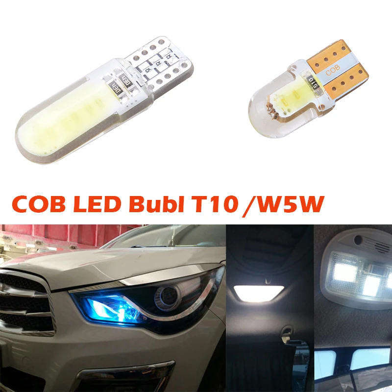 LED Bulb W5W T10 COB For Dome Lamp Reading ,License Plate,Car Clearance Light ,Heat-Resisting Car Lighting Accessories