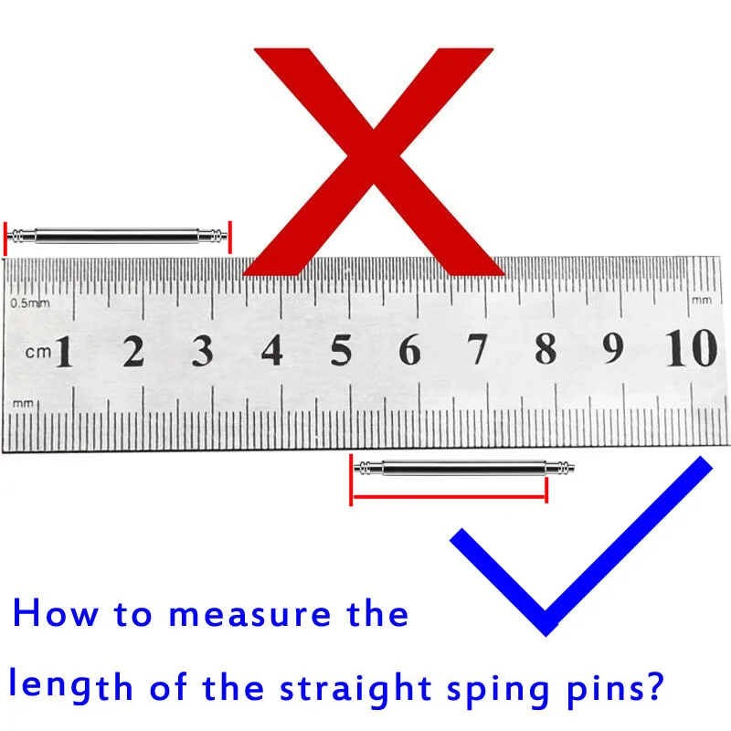 20 piezas 1,3 1,5 1,8mm de diámetro pasador de reloj recto de acero inoxidable herramientas y Kits Pepair correa de reloj barras de resorte pines
