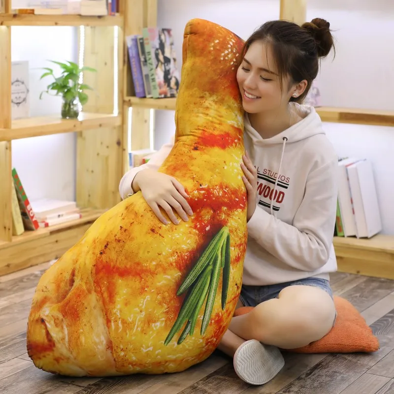 110cm Simulation Food Real life Style Chicken Leg Toy Chick Wing Drumstick Fried Rice Noodles Pillow Cushion Birthday Gift