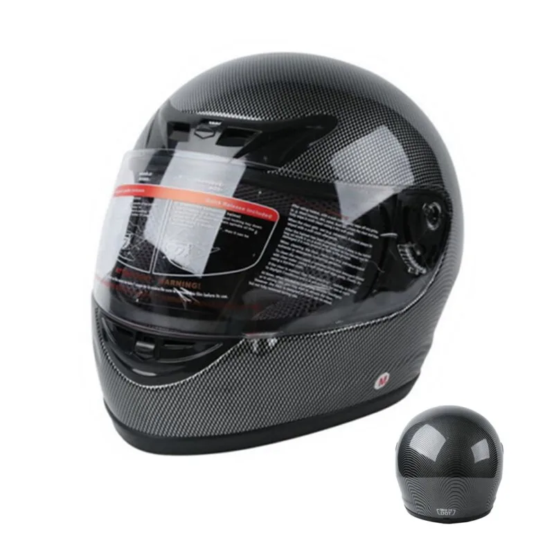 

DOT Adult Carbon Fiber Flip Up Full Face Motorcycle Helmet Street Bike Motocross S M L XL