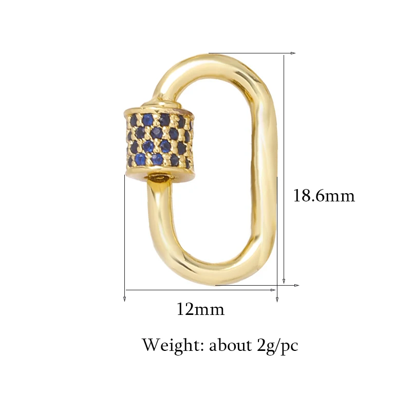 JUYA Jewelry Making Mini Clasps Jewelry Clasps Lock Carabiner Copper Connector Charm Micro Pave CZ Pendants For Jewelry Making