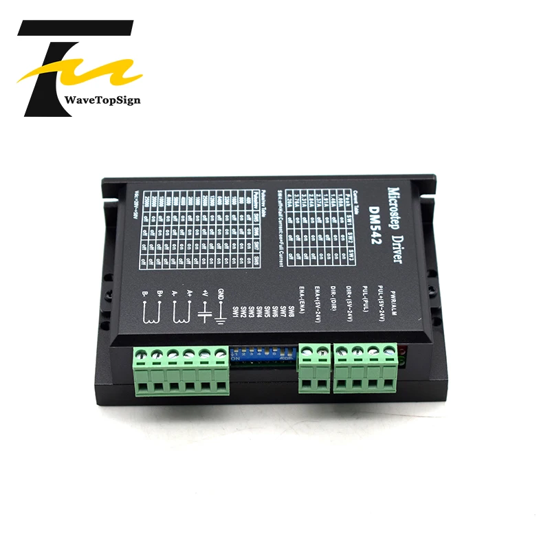Driver del motore passo-passo WaveTopSign DM542 tensione 20-50VDC corrente 1.0-4.2A per motore passo-passo digitale serie 57 86