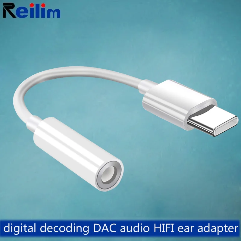 Type-c to 3.5mm audio jack USB C to 3.5 digital decoding audio transfer DAC HIFI ear adapter for iPad pro Google Pixel 3/3 XL/2