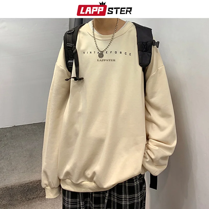 

LAPPSTER Men Oversized Colorful Spring Hoodies 2020 Mens Korean Fashions Harajuku Sweatshirts Male Japanese Streetwear Clothing