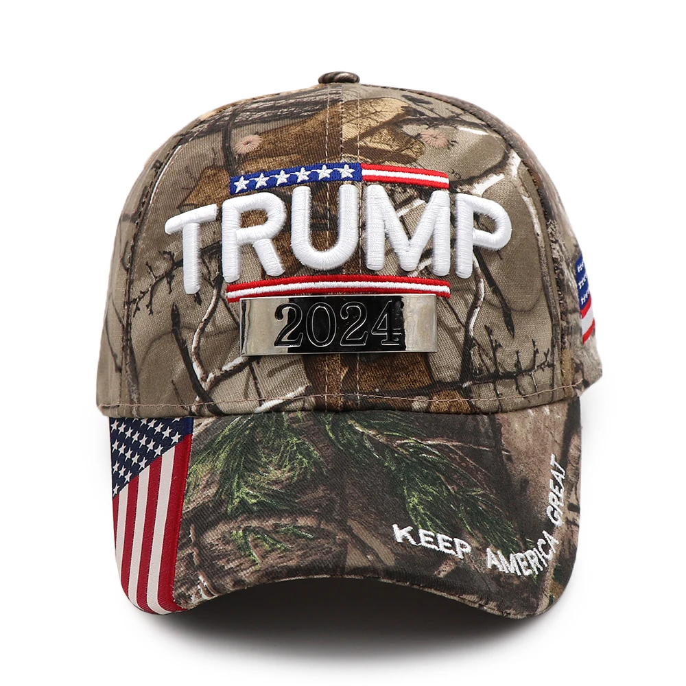 Donald Trump 2020 Changed To 2024 Cap Camouflage USA Flag Baseball Caps Keep America Great Snapback President Hat 3D Embroidery