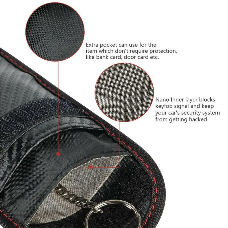 2019 Nieuwste Hot 1Pc Anti-Diefstal Auto Sleutelhanger Rfid Signaal Blocker Faraday Signal Blokkeren Bag Key portefeuilles Rfid Key Protector