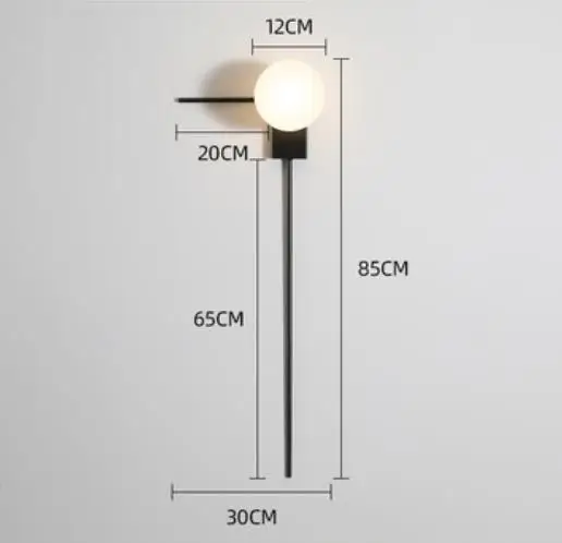 Scandinavische witte glazen wandlamp Metaal Minimalistisch geometrisch licht Art Line Design Woonkamer Badkamer keuken restaurant wandlamp