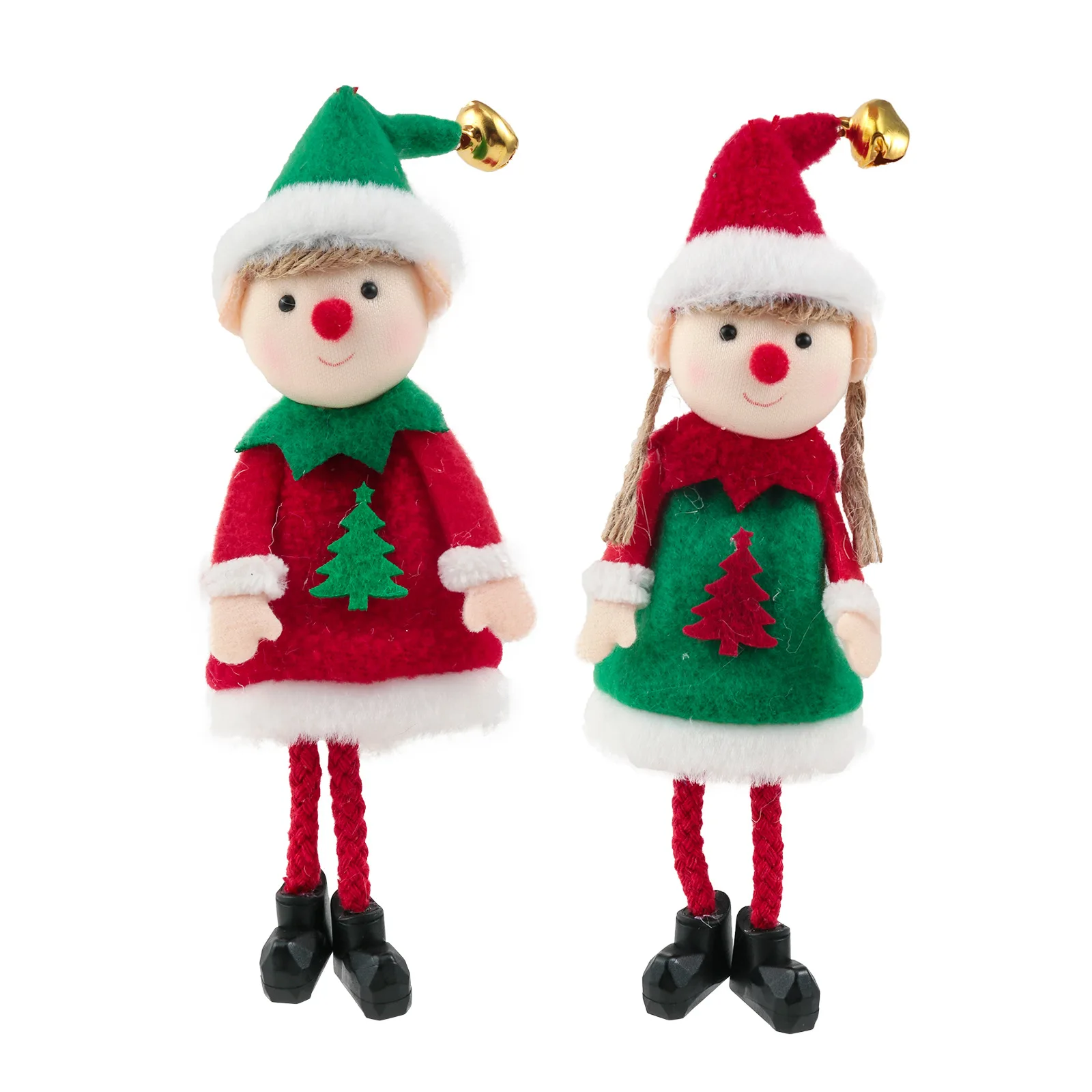 Christmas Elf Doll Ornaments Xmas Tree Hanging Pendant Navidad 2024 Home Tree Hanging Decoration New Year Party Gifts Natal