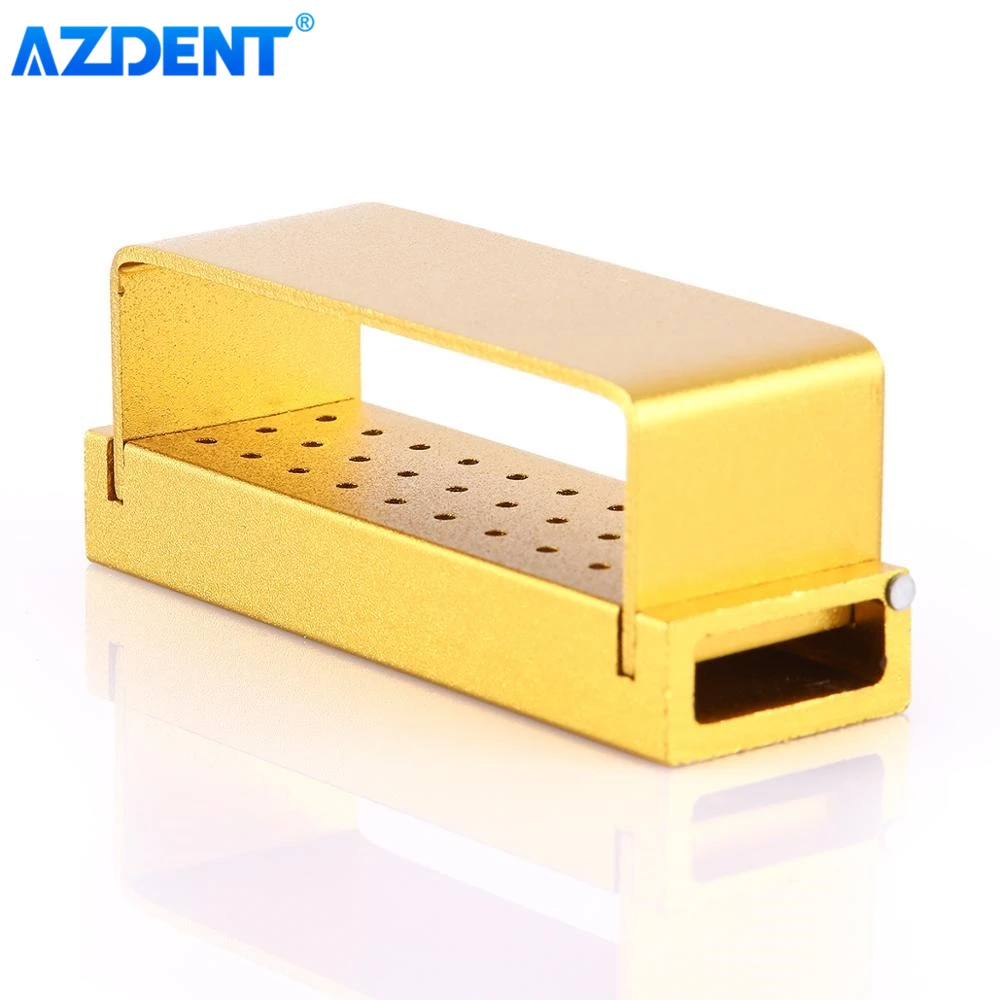 30 Holes Dental Burs Drill Disinfection Block AZDENT High Speed Handpiece Holder Aluminium Instrument Dentistry Tools