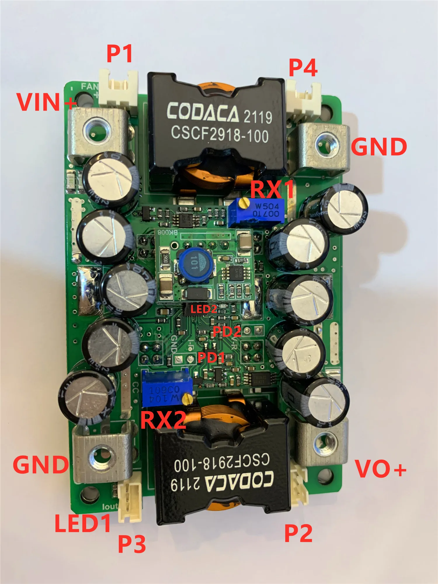 DC Step-down Charger RV Charging Step-down Power Supply Input 12-56V, Output 2-54V, Current 0-50A