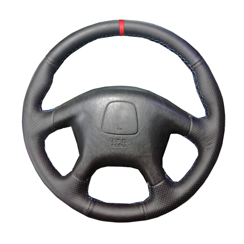 Hand Sewing Car Steering Wheel Cover Wap Braid on the Steering wheel For Mitsubishi Pajero 1997-1999 2000 2001 2002 2003 2004