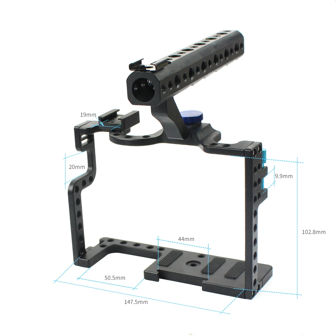 GloryStar DSLR Camera Cage With Top Handle Grip For Panasonic Lumix GH5 Camera Rig