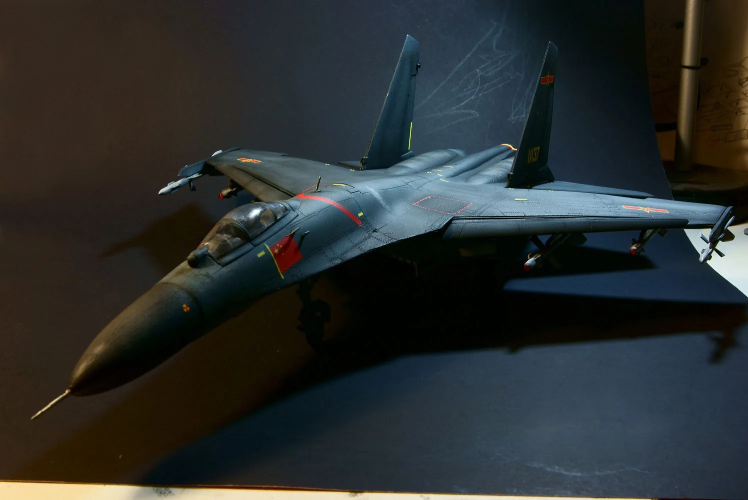 1:48 China J-11 Fighter Military Assemble Aircraft Model Simulation 1/48 fighters Sue 27  Fighter Model