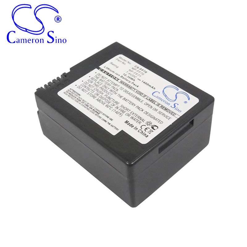 CameronSino Battery for Sony DCR-PC9 DCR-PC120BT DCR-PC115 DCR-DVD300 DCR-PC105 fits Sony NP-FF70 Digital camera Batteries 7.40V