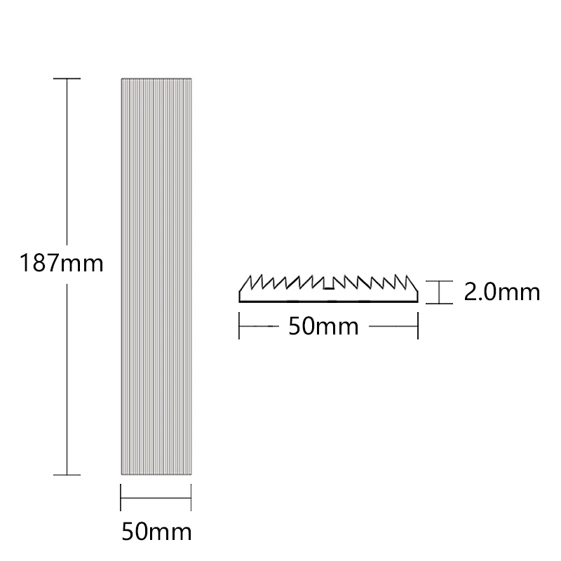 Linear Fresnel lens 187x50mm F150mm  Striped spot Precision inspection Wall lamp Special lighting  UV curing lamp Customizable