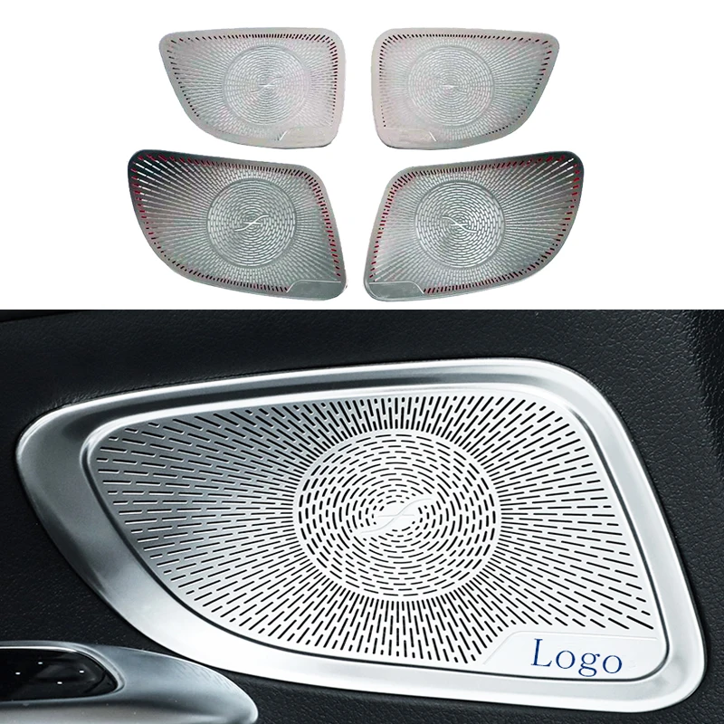 

Car speaker Covers For Mercedes Benz C Class W206 C200 C220 C260 C300 2022 Silver Door Loudspeaker Tweeter Midrange Lid Trim