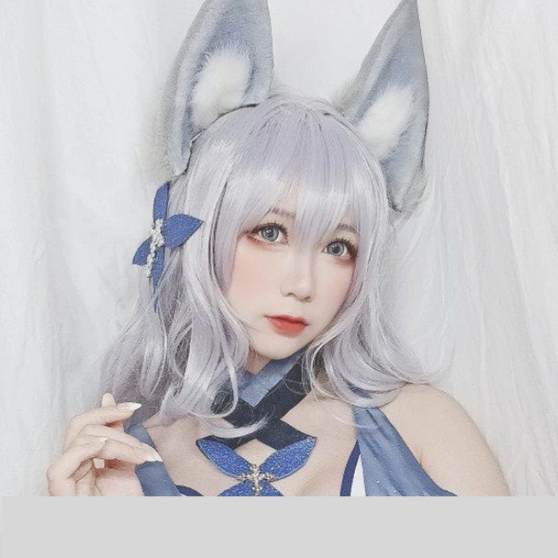 MMGG New Shinano from Azur Lane Cosplay Costume Accessories Fox Ears Hairpin  Headwear Hairhoop For Christmas Halloween