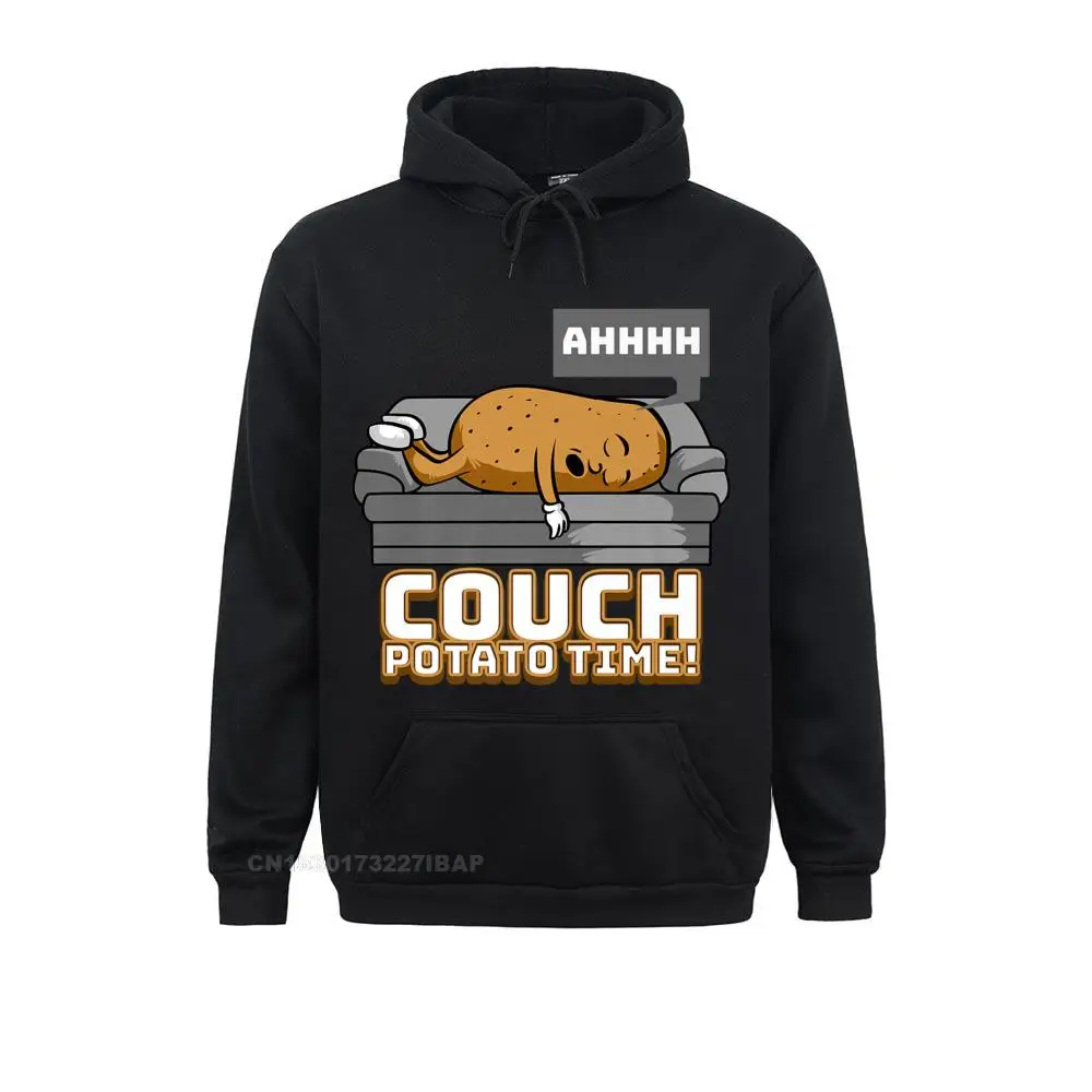 Ahhh Couch Potato Time Funny TV Potato Sofa Food Humor Premium Hoodie Simple Hoodies Hot Sale Mens Sweatshirts Youthful Clothes