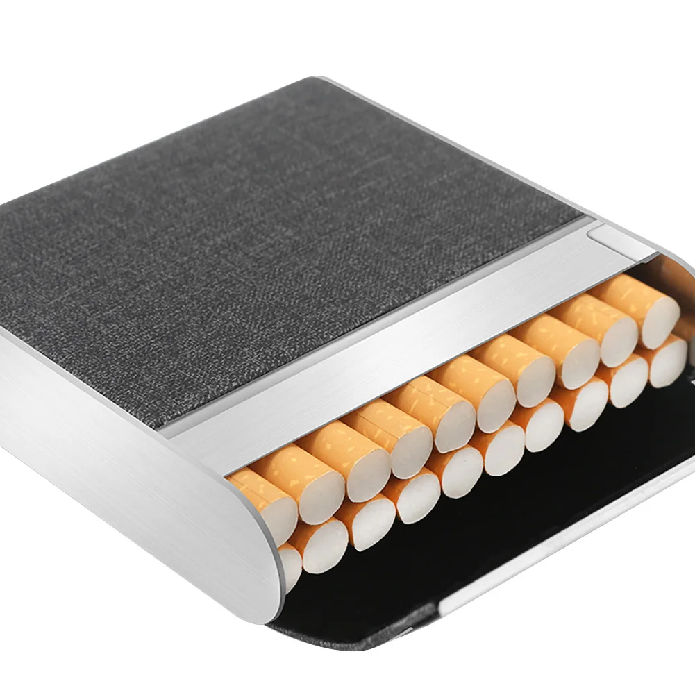 5 Colors Stainless Steel Case Tobacco Holder Pocket Box Storage Container PU Card Smoking Case Accessories