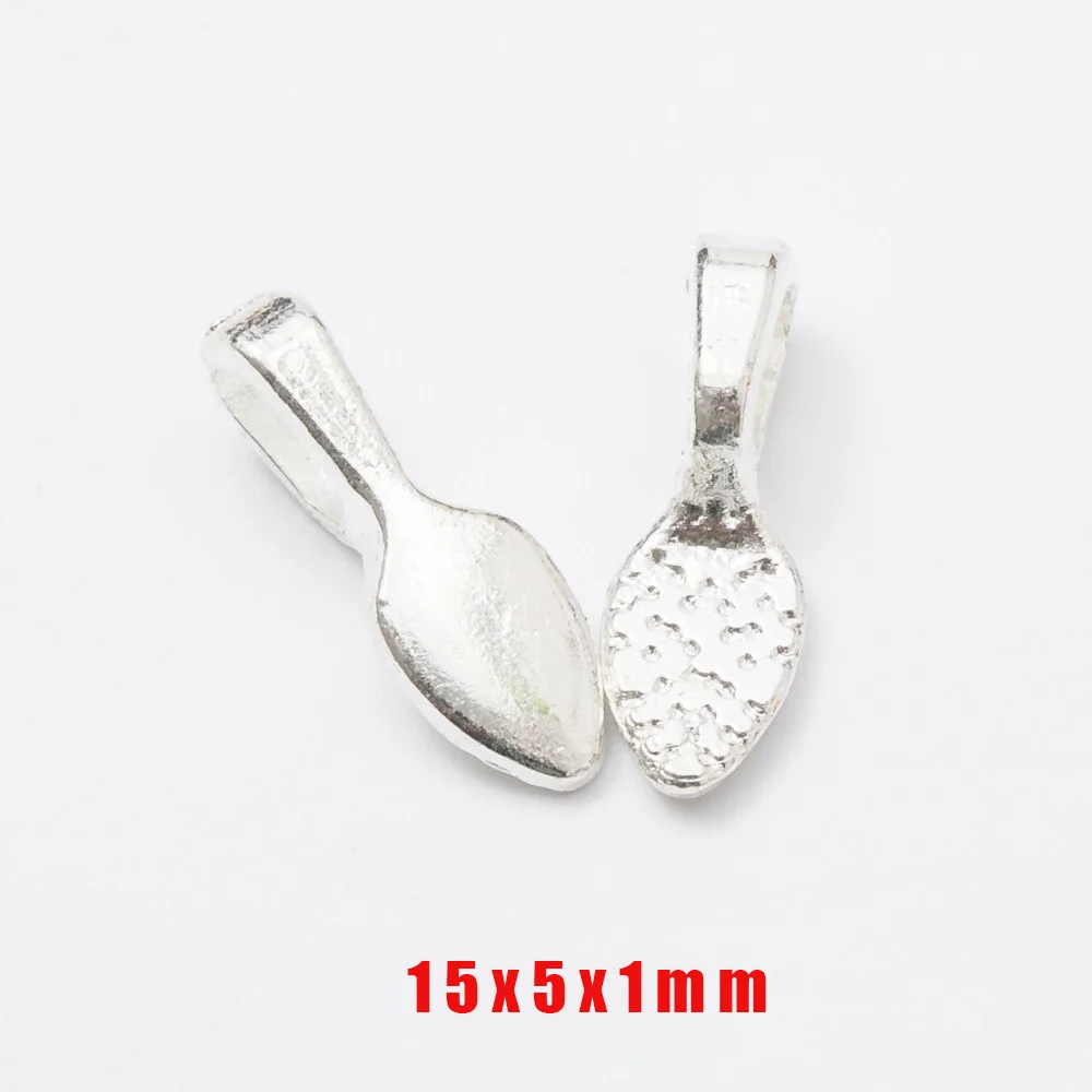 DAWNJOE 15x15mm Oval Leaf Shape Jewelry Making Scrabble Glue Paste on the Earrings DIY Charm Pendant Cabochon Jewelry Finding