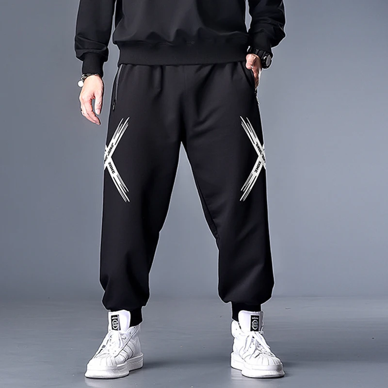 Big Size Pants Men Jogger Streetwear Casual Harem Pant Oversize Sweatpants Elastic Waist Black Trousers Plus Size 6XL 7XL HX405