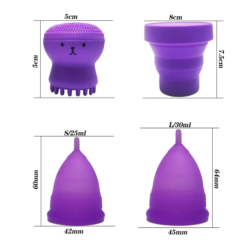 Medical Silicone Menstrual Cup Sterilizer Women Menstruation Collector Sterilizing Mestrual Disc Feminine Hygiene Period Cups