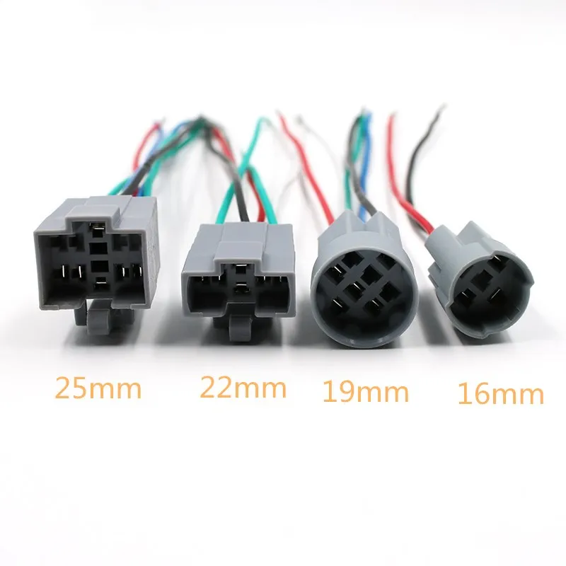 

16mm 19mm 22mm 25mm Push Button Switch Flat Pins Type Switch Connector Push Button Socket Plug Wire Factory Online Wholesale