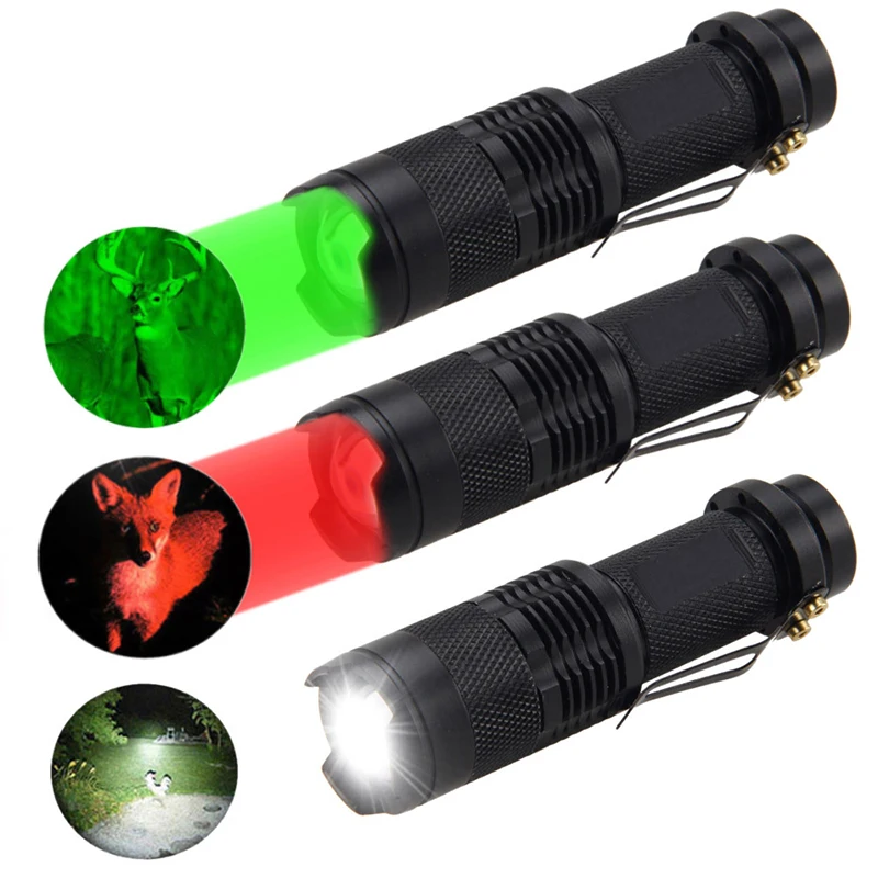 D5 LED 670nM Red Beam Light Flashlight edc Green Blue Beam Torch Lamp Lantern Against Deteriorating Eyesight Red Flashlight Gift