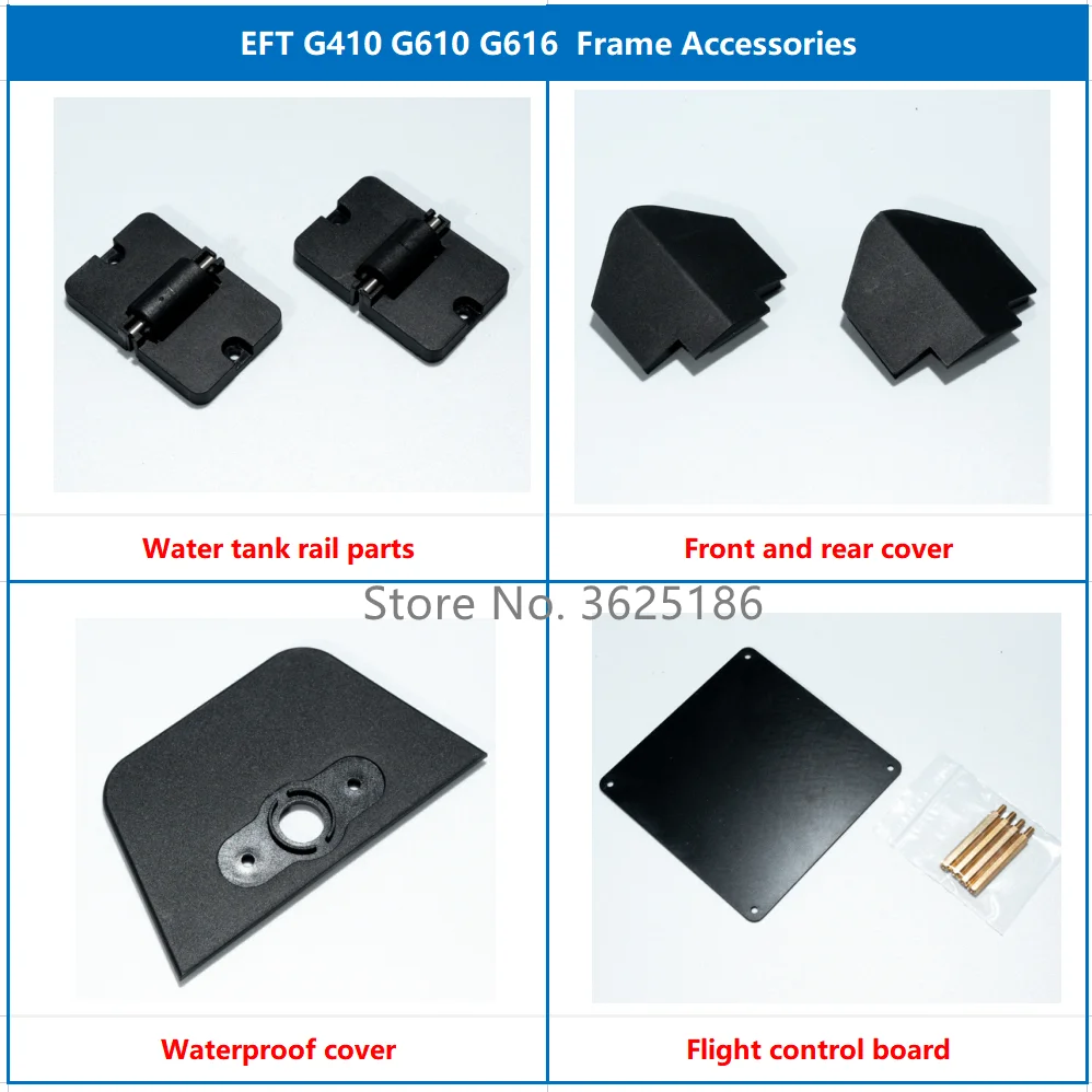 EFT G410 G610 G616 10L 16KG Telaio serbatoio acqua parti ferroviarie/coperchio impermeabile anteriore e posteriore/scheda di controllo di volo drone agricolo
